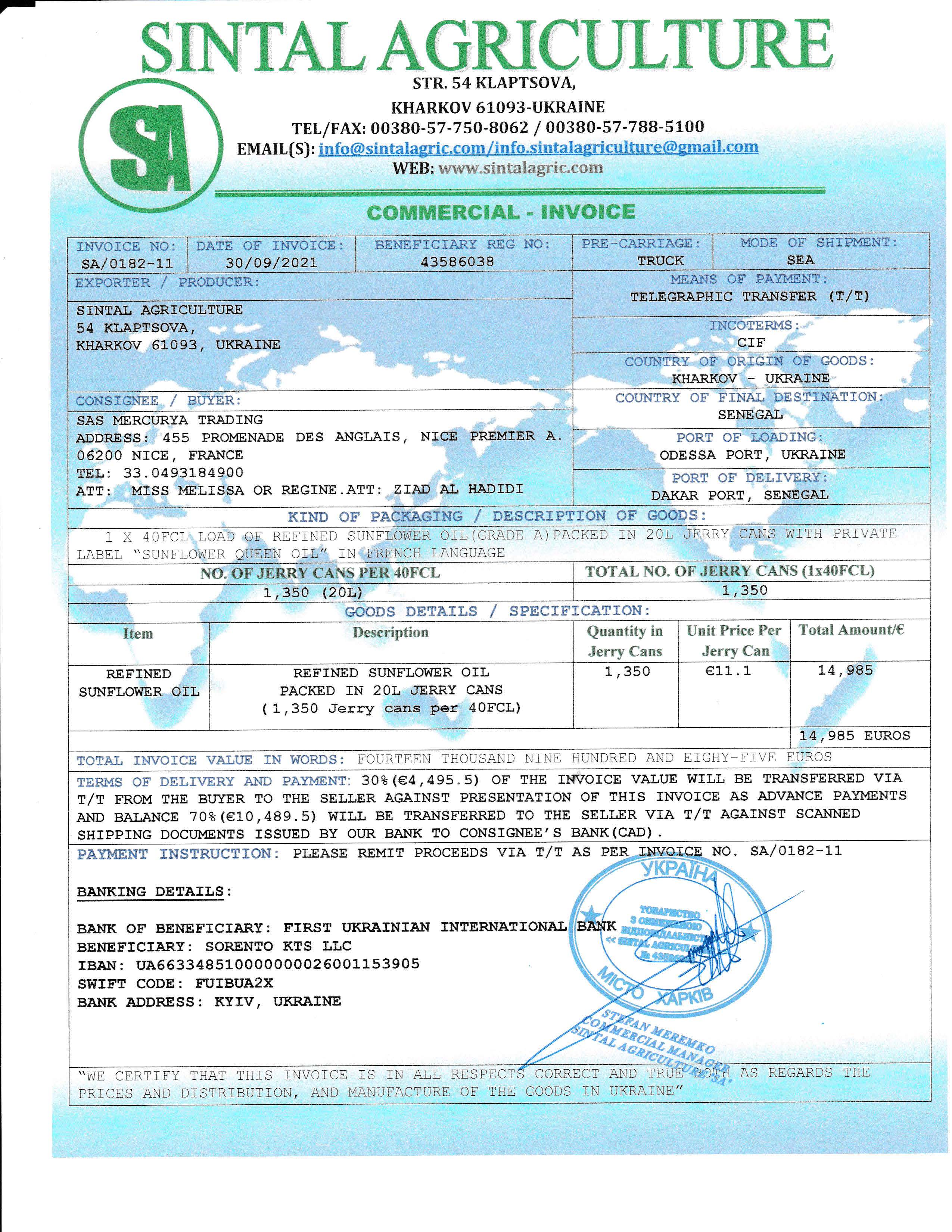 SINTAL AGRIC
